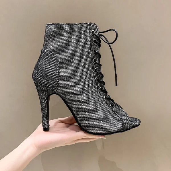 Sexy Women Stilettos High Heels Sandals Gladiator Lace-up Open Toe Shoes Plus Size